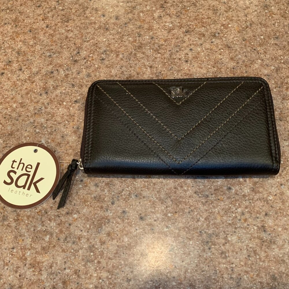 The Sak Chocolate Dark brown Leather Women's Janet pocketbook NWT